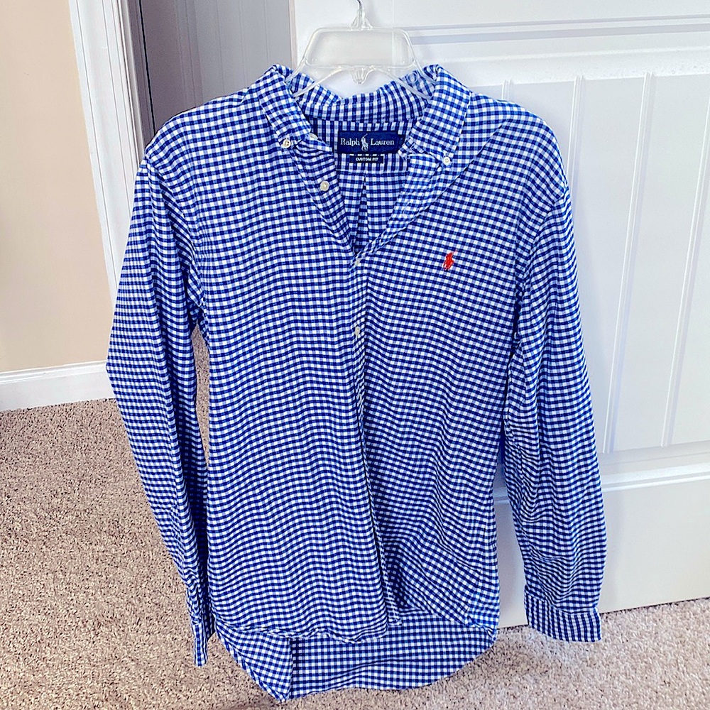 Long sleeve Ralph Lauren plaid long sleeve button down
